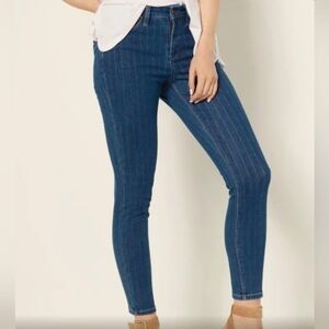 Laurie felt metallic pinstripe ankle skinny jeans size 12P